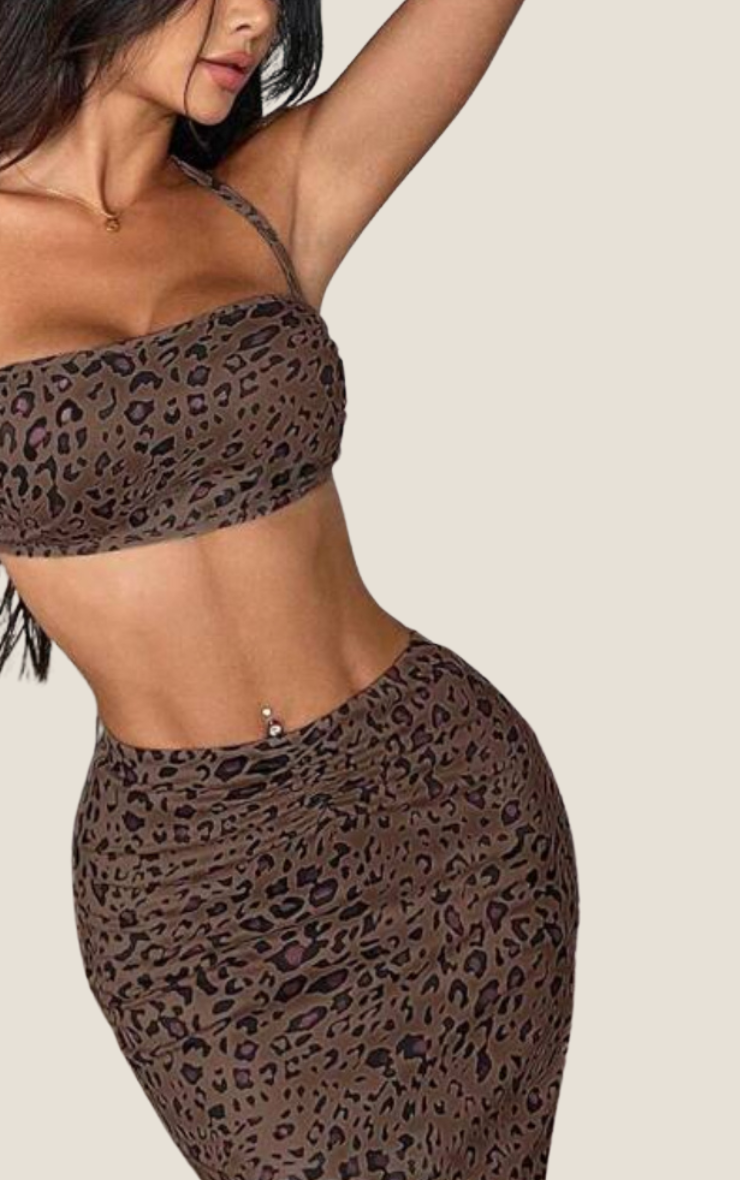 Zoey Leopard Set
