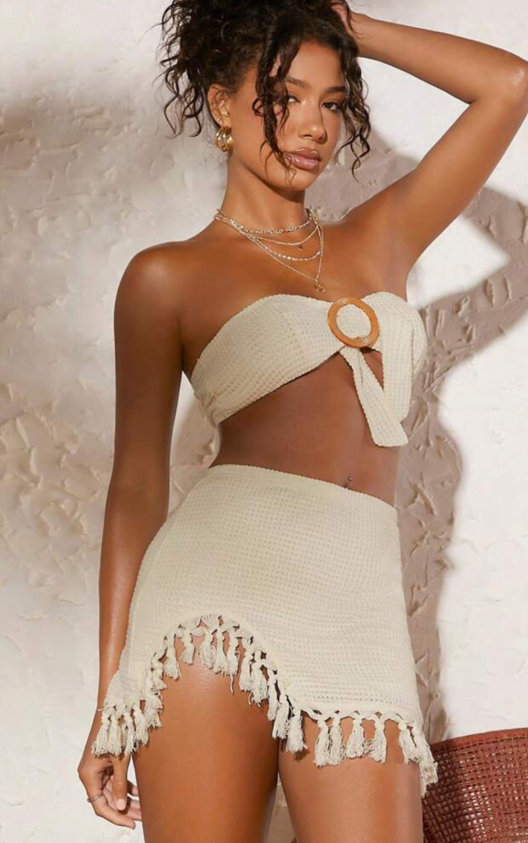 Rome Fringe Set in Cream