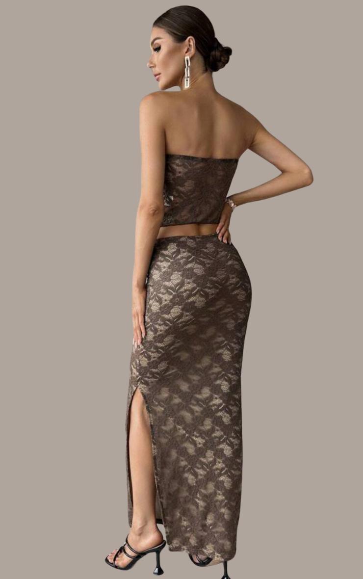Emerie Lace Set in Brown