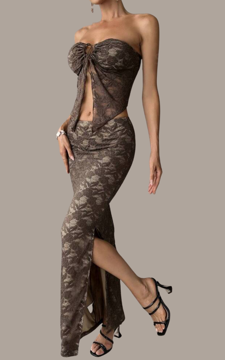 Emerie Lace Set in Brown