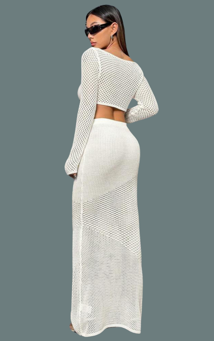Long Sleeve Crochet Maxi Co-ord