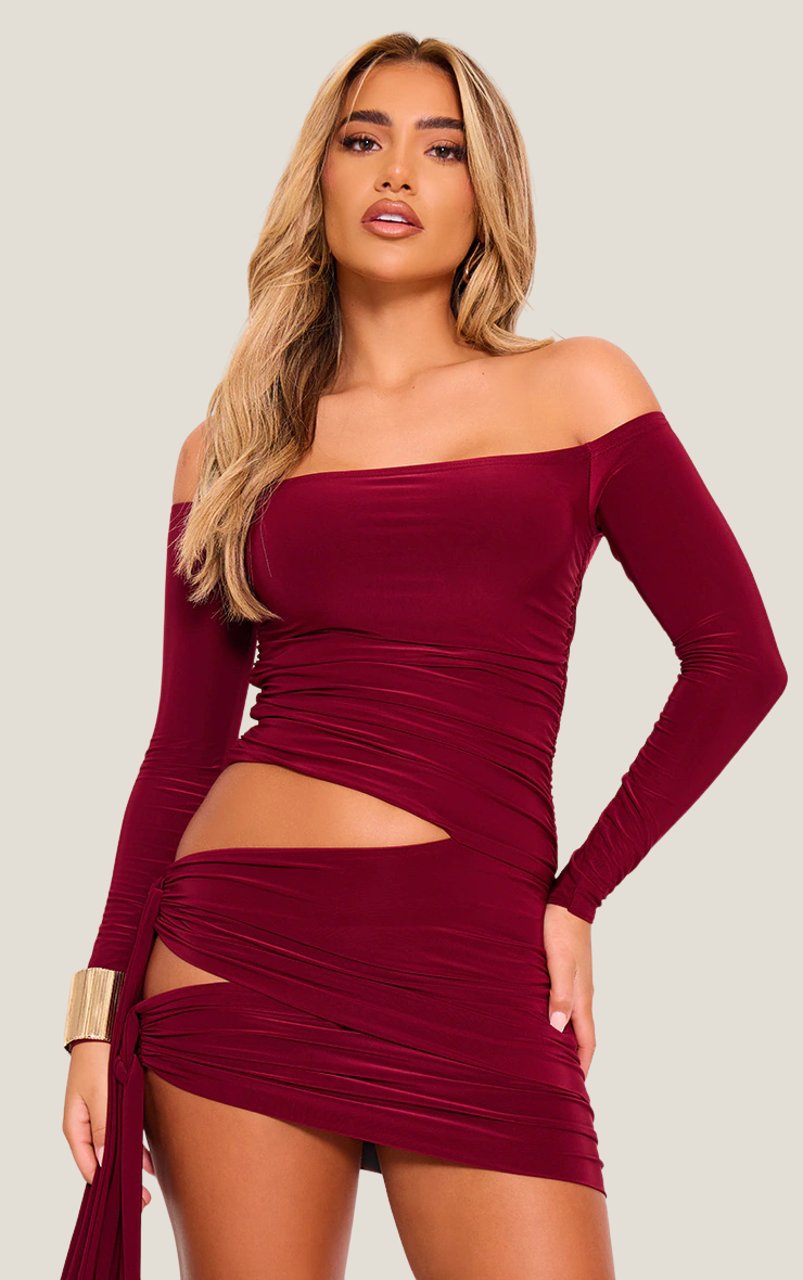 Maia Dress in Burgundy